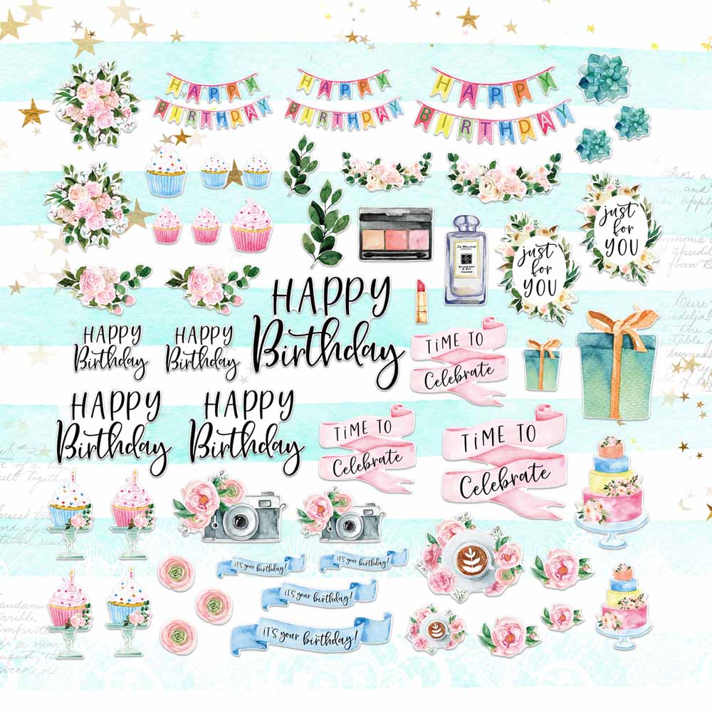 MP-61764 Time to Celebrate Chipboard