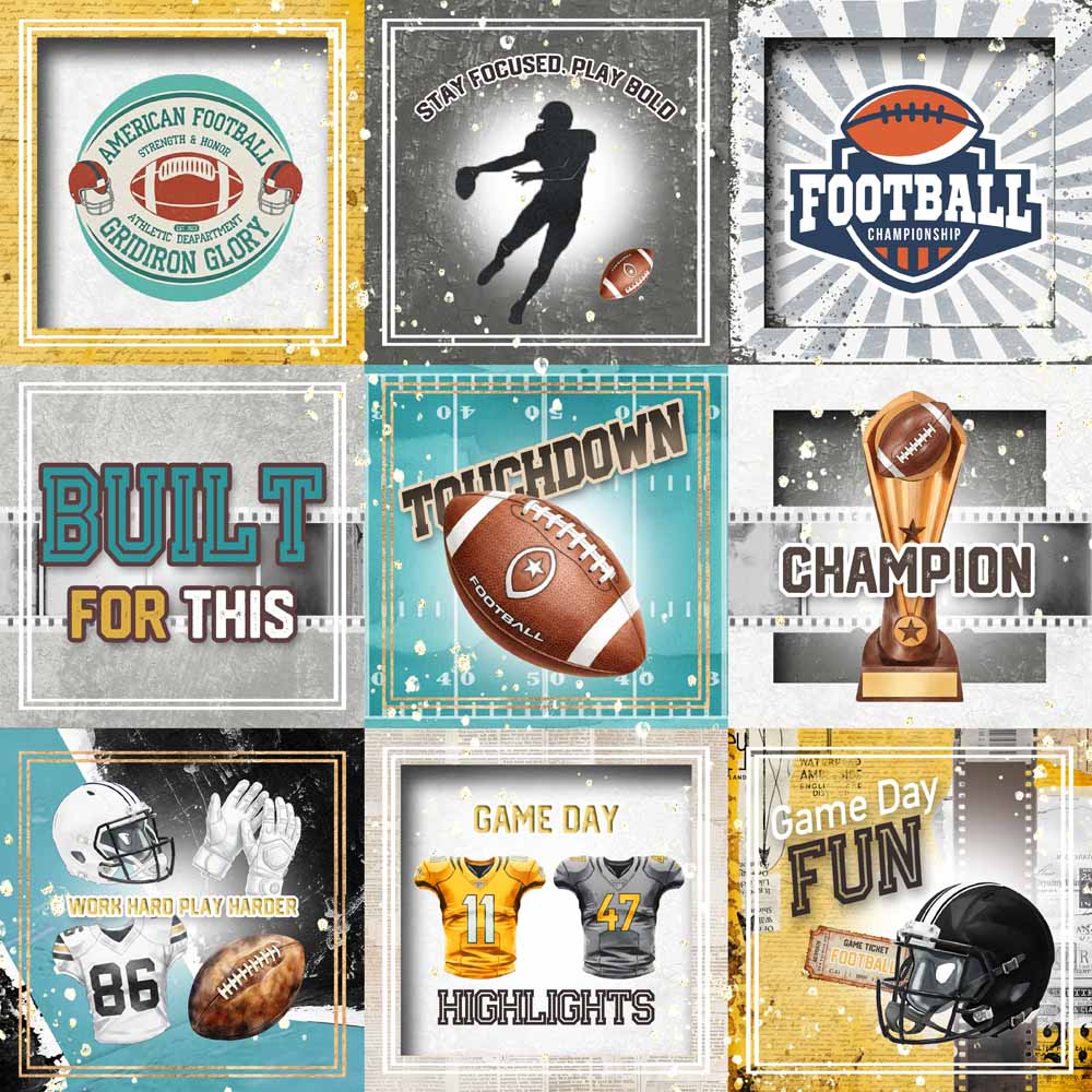MP-61901 Touchdown Football 12x12 Built For This