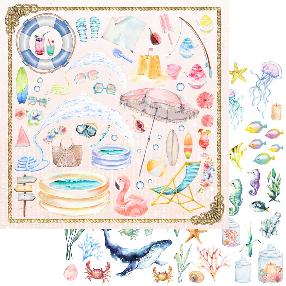 USA͡MP-60620  Welcome to Paradise 12x12 Summer Elements