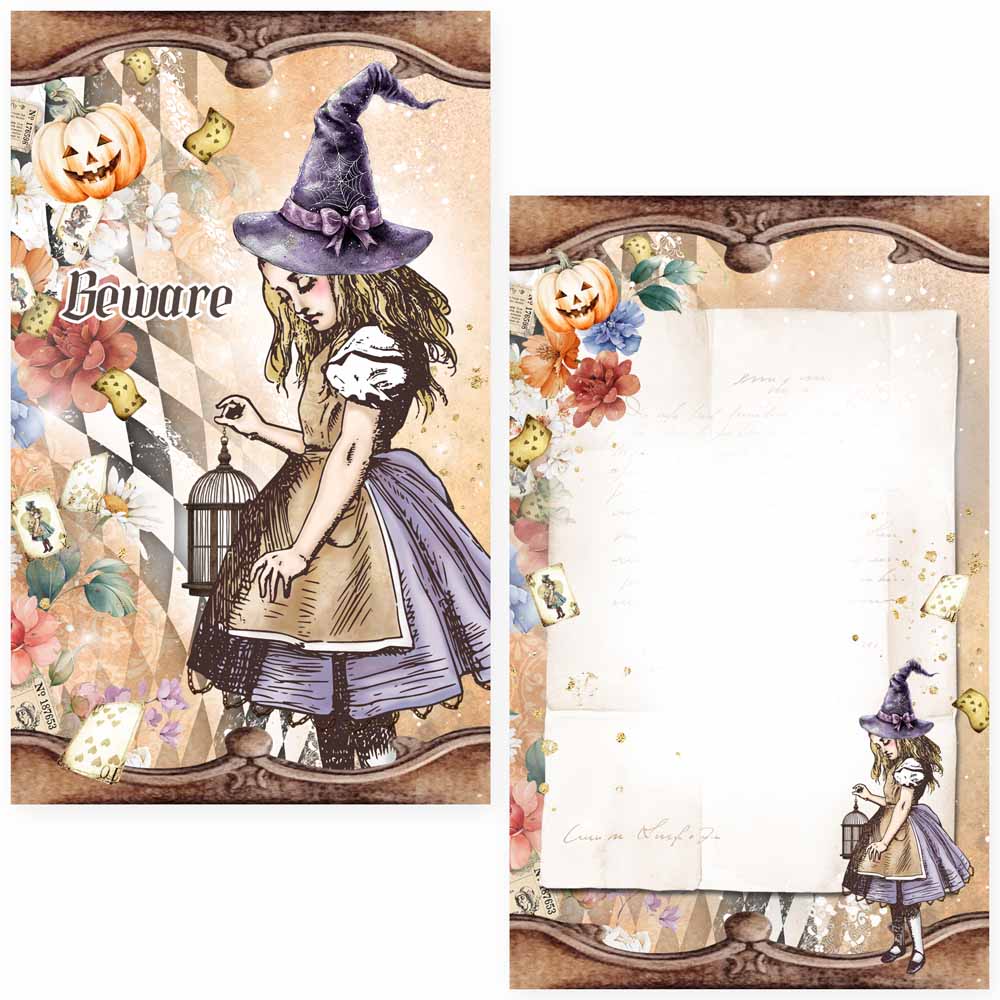 MP-61758 Halloween in Wonderland Journaling Card