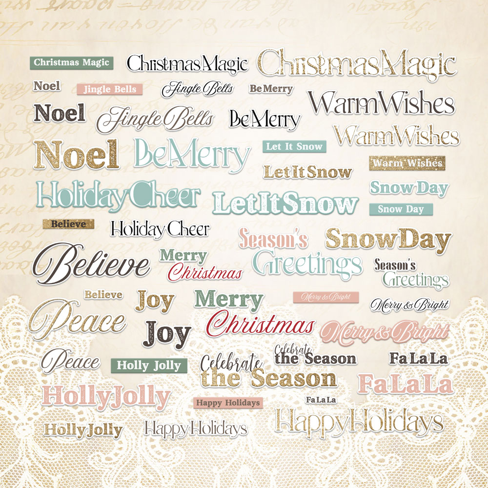 MP-61744 Christmas Chipboard Mix