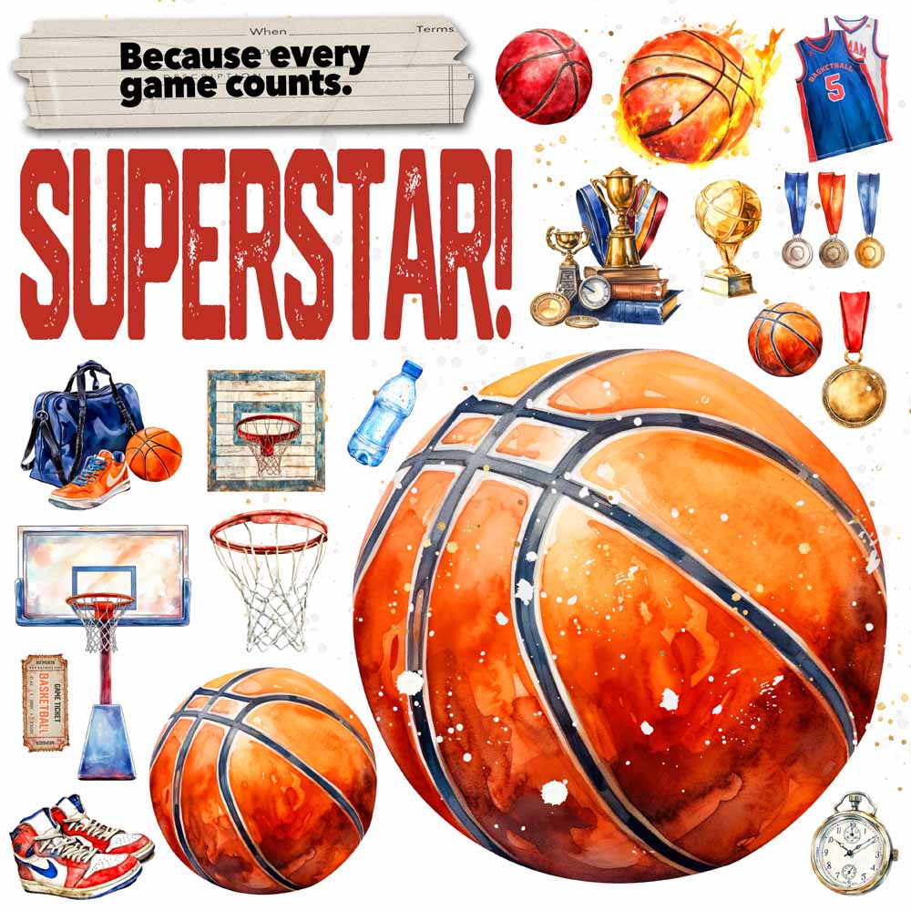 MP-61909 Basketball 12x12 Fast Break