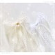 MP-61334 Sheer Glitter Ribbon Snow & Vanilla