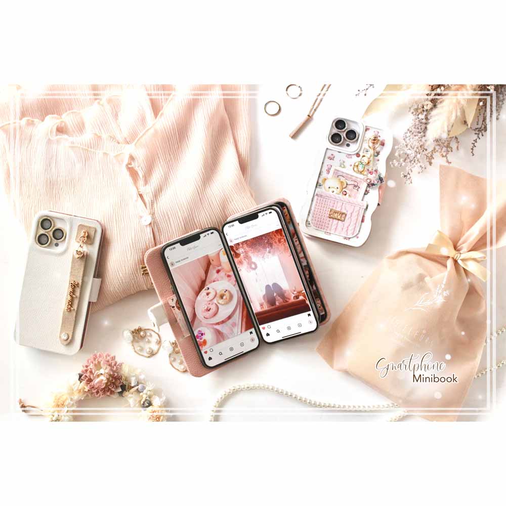 ޤʪSmartphone Minibook Leather Peach Blossom-åȸꥪꥸʥڡѡåץܡɡ쥯ȥ٥դ-
