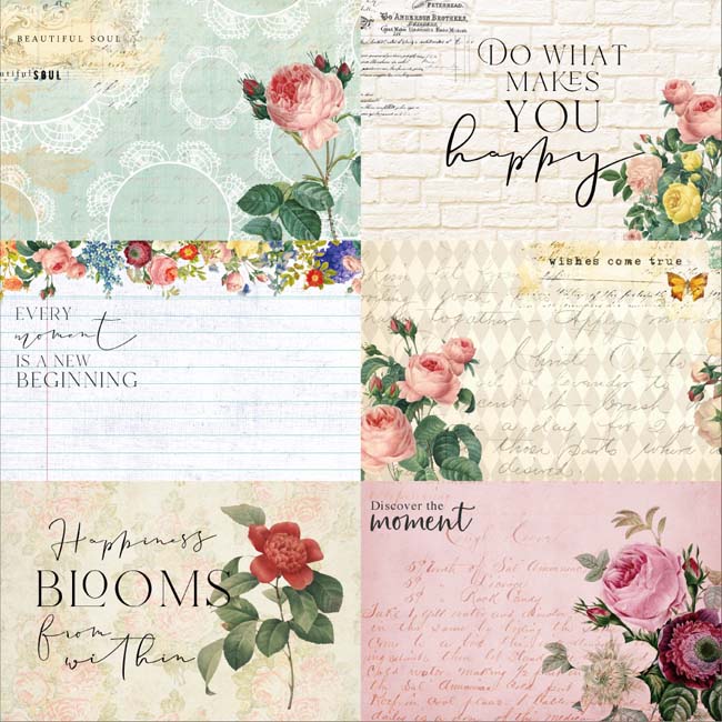 MP-60481 Floral Tapestry 4x6 Journaling Cards 1