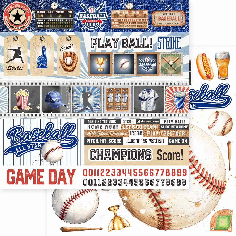 MP-61915 Baseball 12x12 Strike!
