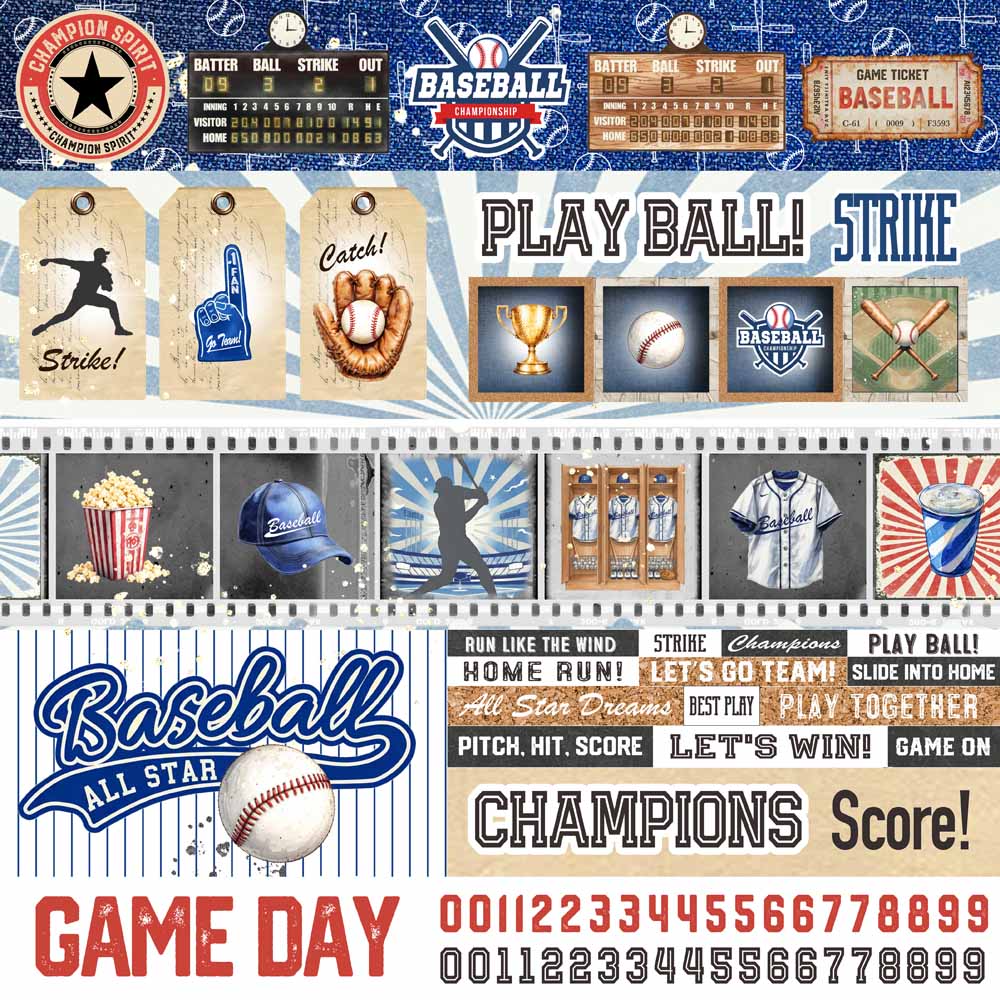 MP-61915 Baseball 12x12 Strike!