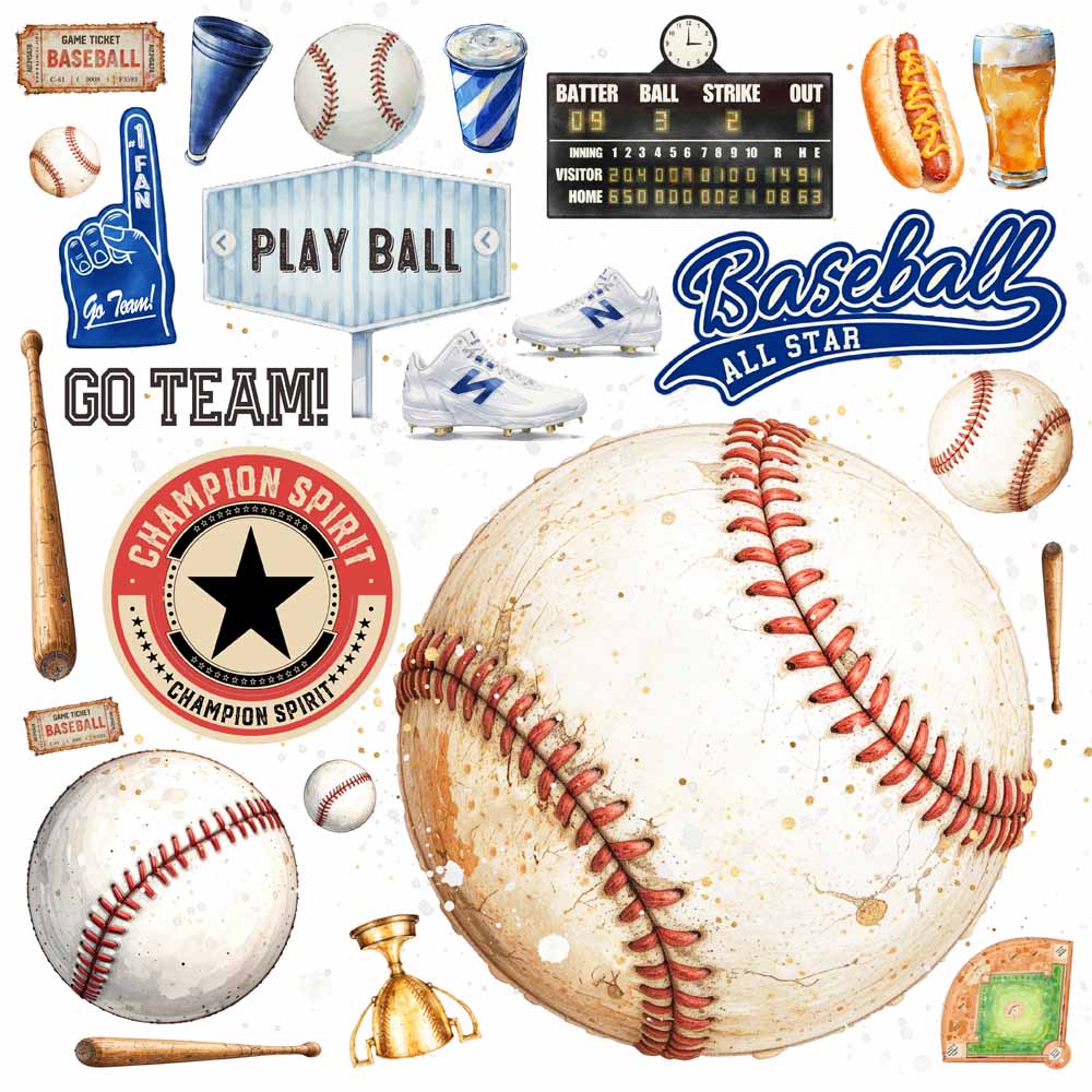 MP-61915 Baseball 12x12 Strike!
