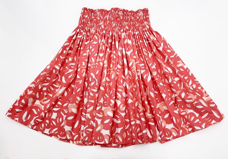 オリジナルパウスカート3.6ｍ70cm丈　オヒ　メリア（サーモンピンク）