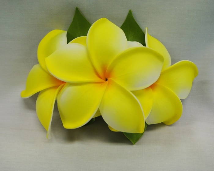 ナニプルメリア ヘアクリップ（3個付）［イエロー］