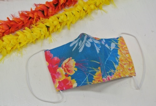 トロピカルマスク　オーハイアリィ（オーシャンブルー　綿100％）