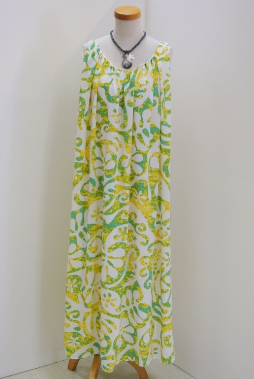 メネフネオリジナルワンピース 　エンチャンテッドアイランド　［イエロー/ターコイズ］　
