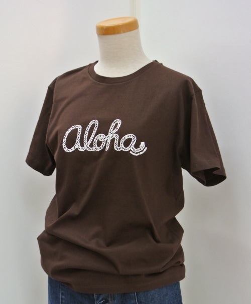 aloha　  Tシャツ　半袖        ［ブラウン］