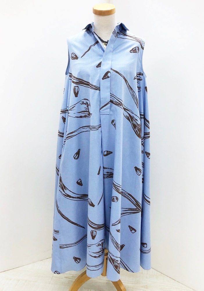 メネフネオリジナルワンピース OP-28　ハナ ノ エアウ（ブルー／ブラウン）