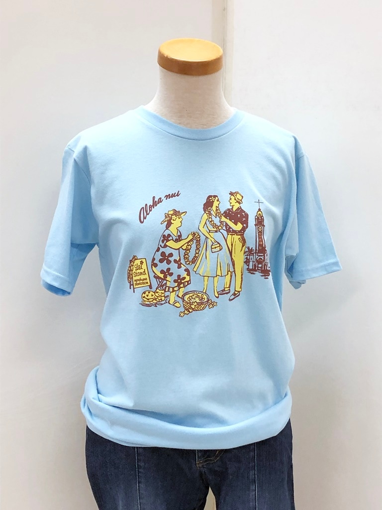 Honolulu harborホノルルハーバー　半袖        ［ブルー］