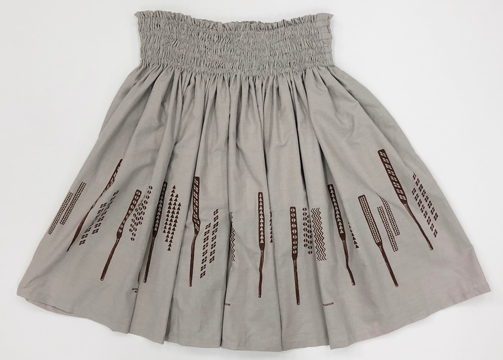 オリジナルパウスカート3.6ｍ使用70ｃｍ丈　Ohe Kapala オヘ カーパラ 　[ベージュ／ブラウン]