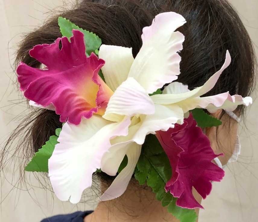 カトレア ヘアクリップ | ヘアアクセサリー | | フラ・ハワイアン