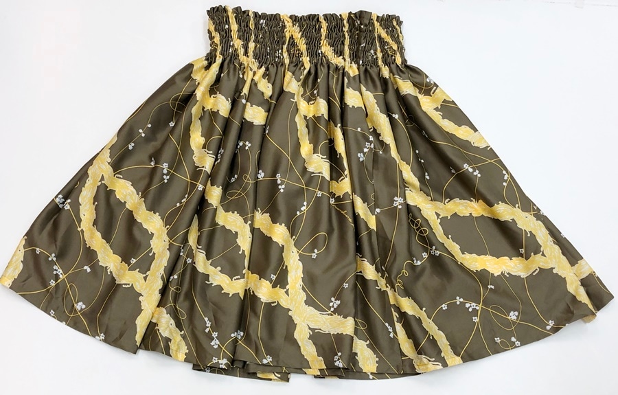 オリジナルパウスカート3.6ｍ70cm丈　レイ オ ラナイ（サンド/ゴールド）　ポリエステル100％