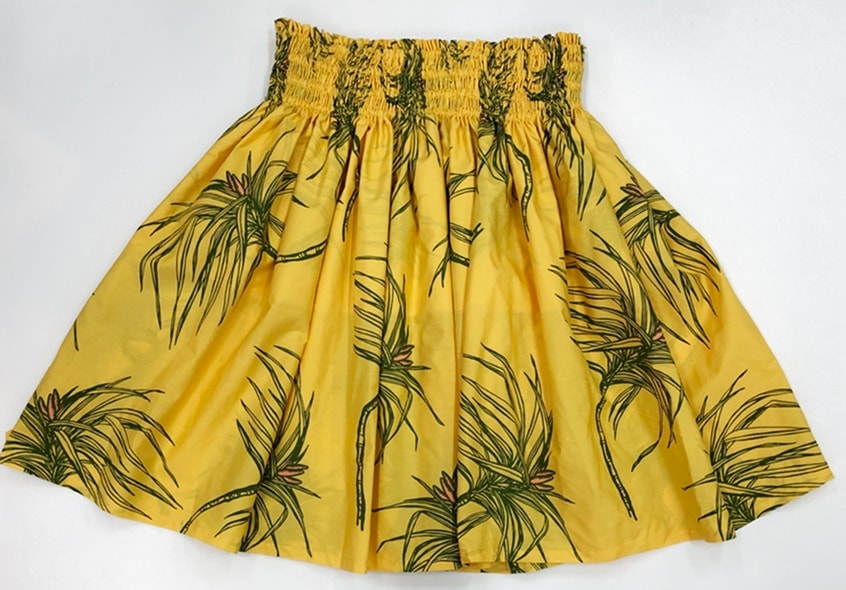 オリジナルパウスカート3.6ｍパウスカート70cm丈　イエ イエ（'ie'ie）［イエロー/グリーン］