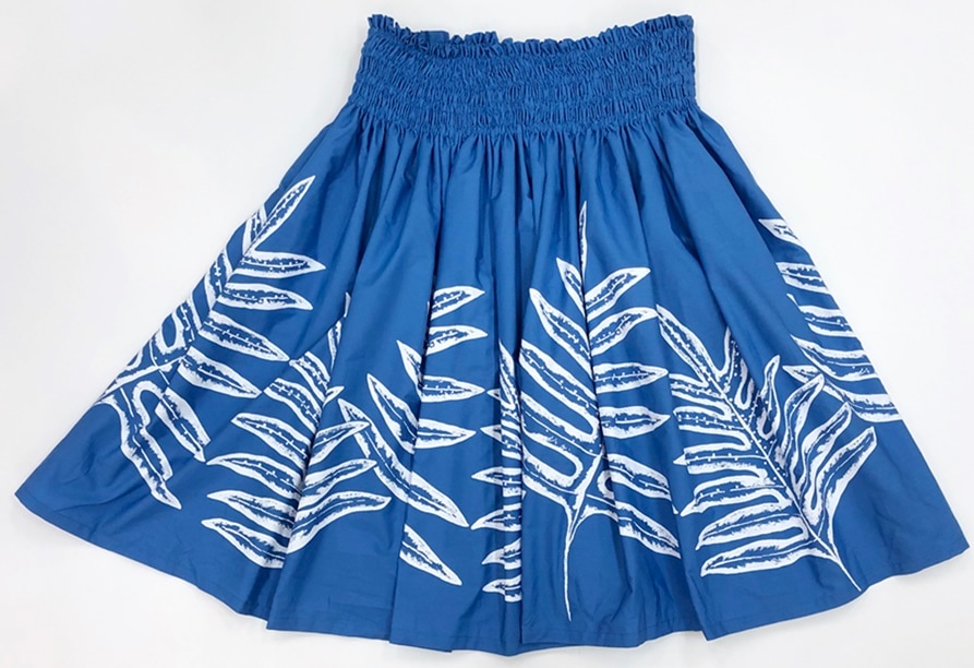 オリジナルパウスカート3.6ｍ使用70ｃｍ丈　 ラウアエ [ブルー／ホワイト]