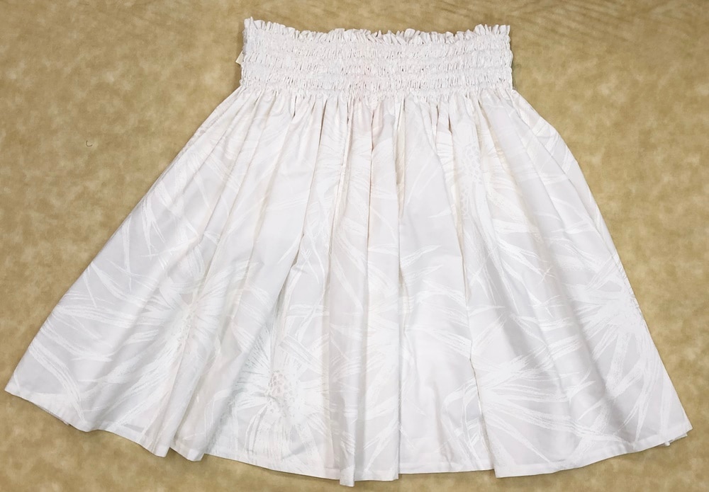 オリジナルパウスカー3.6ｍ70cm丈　ハララニ 　[ホワイト］