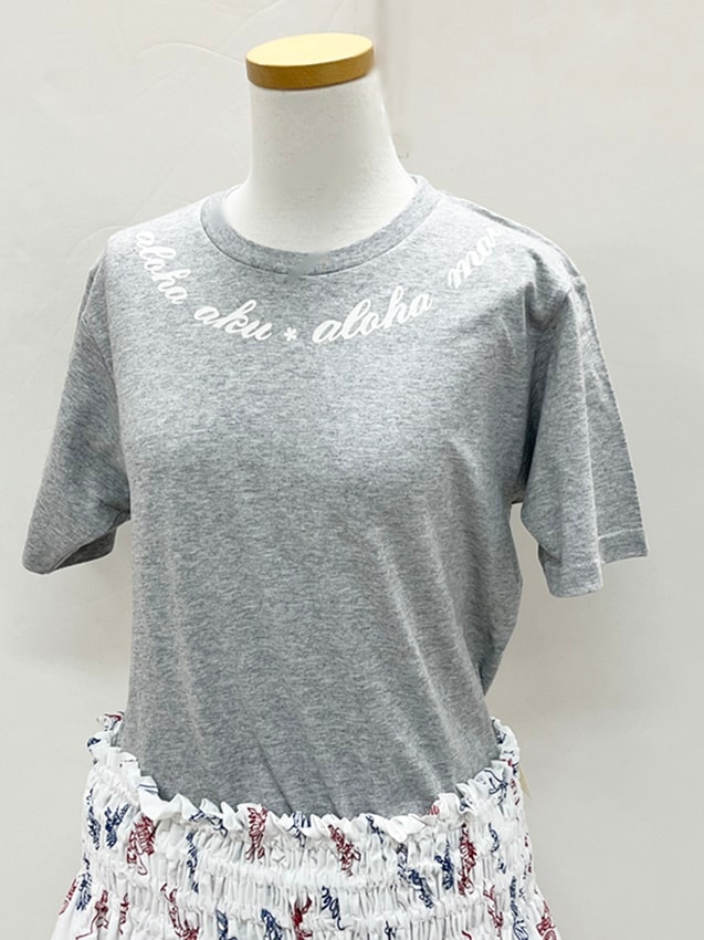 aloha aku aloha maiTシャツ　半袖        ［グレー］