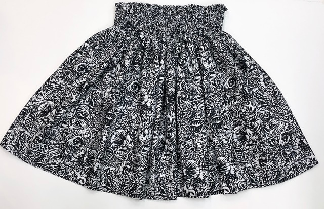 オリジナルパウスカート3.6ｍ70cm丈　シーシェルズ（ブラック）　ポリエステル100％