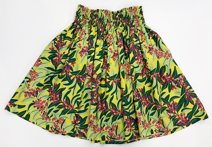 オリジナルパウスカート3.6ｍ使用70ｃｍ丈　カ　プア オ イリアヒ 　[イエロー]