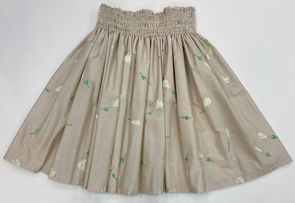 オリジナルパウスカート3.6ｍパウスカート75cm丈　Nani'opu'u ナニ オプウ  [サンドベージュ]