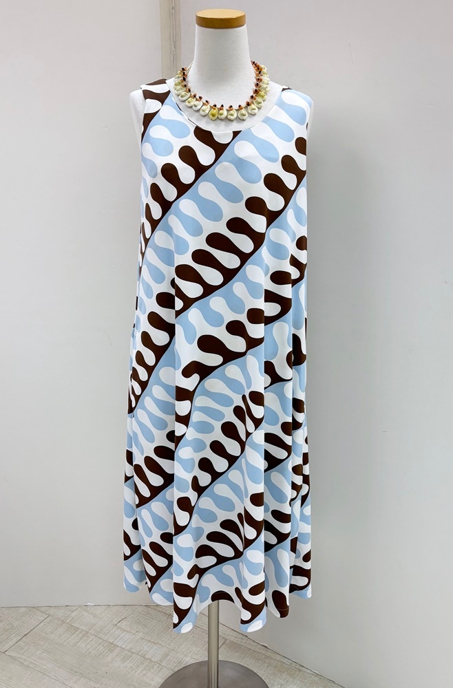 メネフネオリジナルワンピース 　M-551　イナナ　［ブラウン／ブルー］　