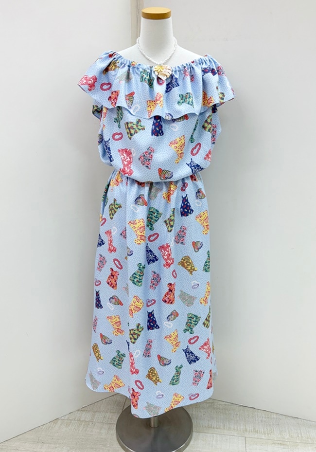 HOLOHOLOドレス（ホロホロドレス） OP-23　ムームーコレクション［キャンディーブルー］　