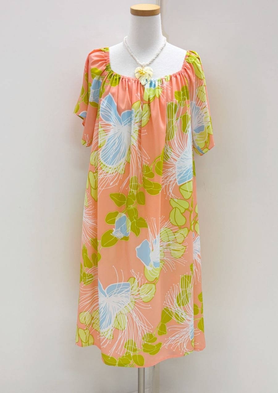 メネフネオリジナルワンピースB-68 　 ［プア マイアピロ　サーモンピンク］