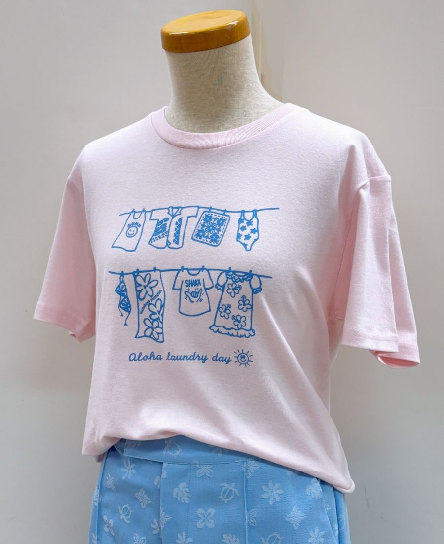 aloha laundry day  アロハランドリーデイ　Tシャツ　半袖［ピンク］