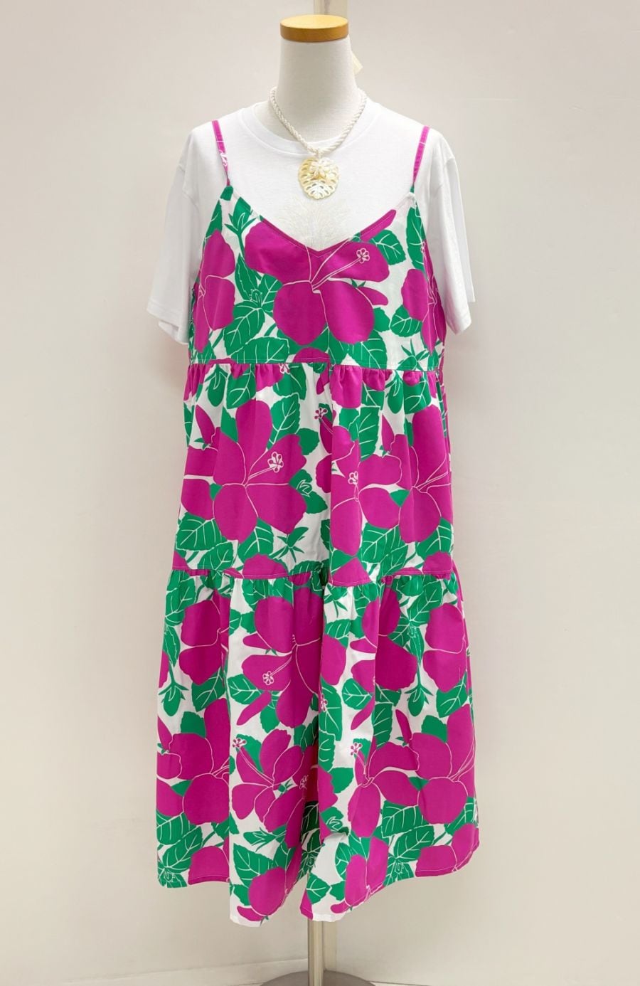 【美品】メネフネプランテーション フラダンスドレス ワンピース10(ＬＬ)日本製 美品】メネフネプランテーション フラダンスドレス ワンピース10