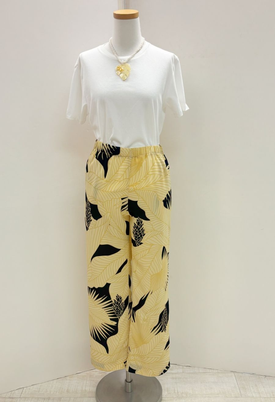 メネフネオリジナルストレートパンツP-9［マルヒア　ブラック/マスタード］