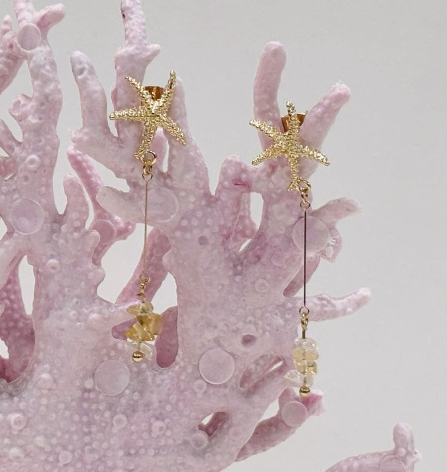 ヒトデモチーフピアス