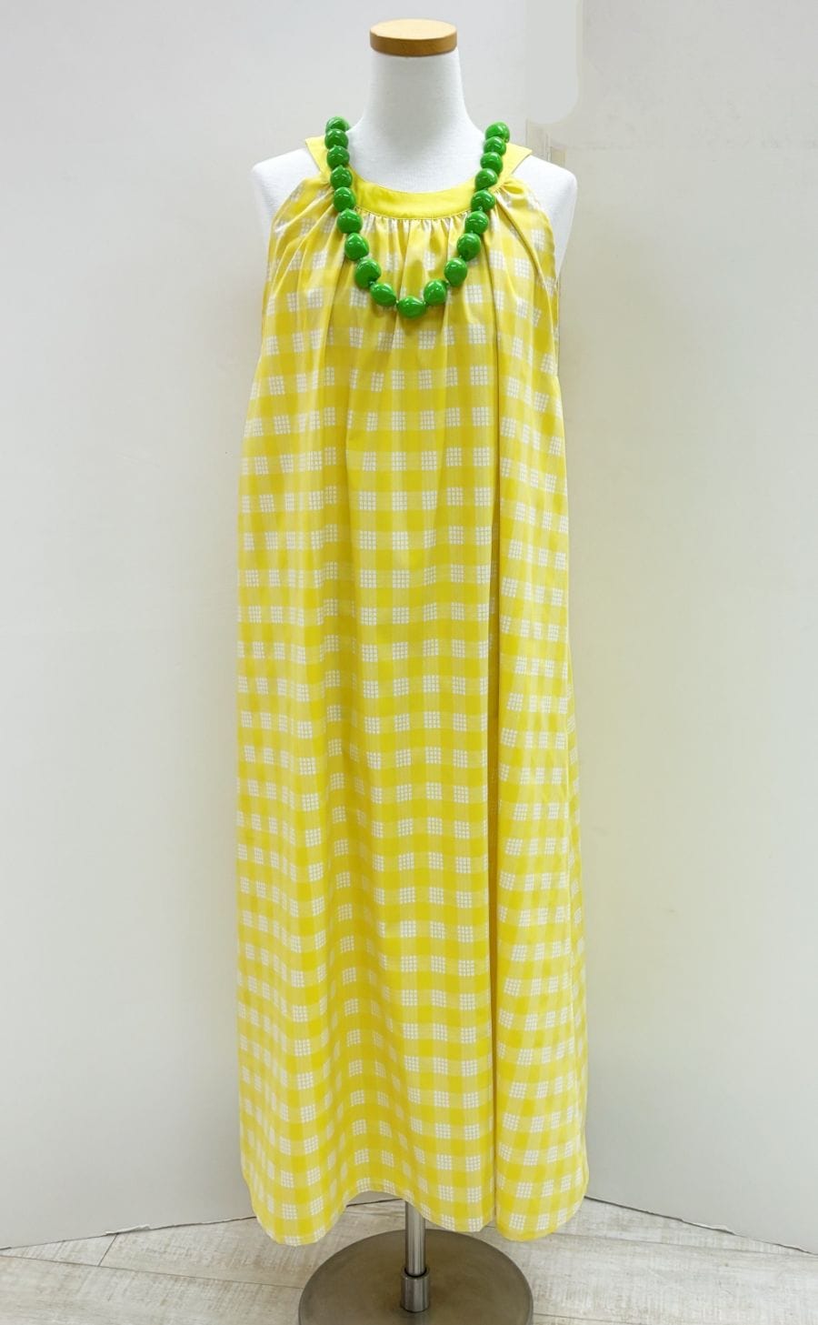 メネフネオリジナルワンピースCM-3 　パラカチェック [イエロー]
