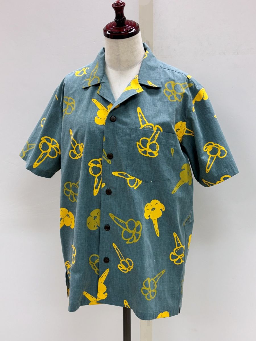 アロハシャツMA-1 Pua Kenikeni onaona プアケニケニ オナオナ（フォレストグリーン）