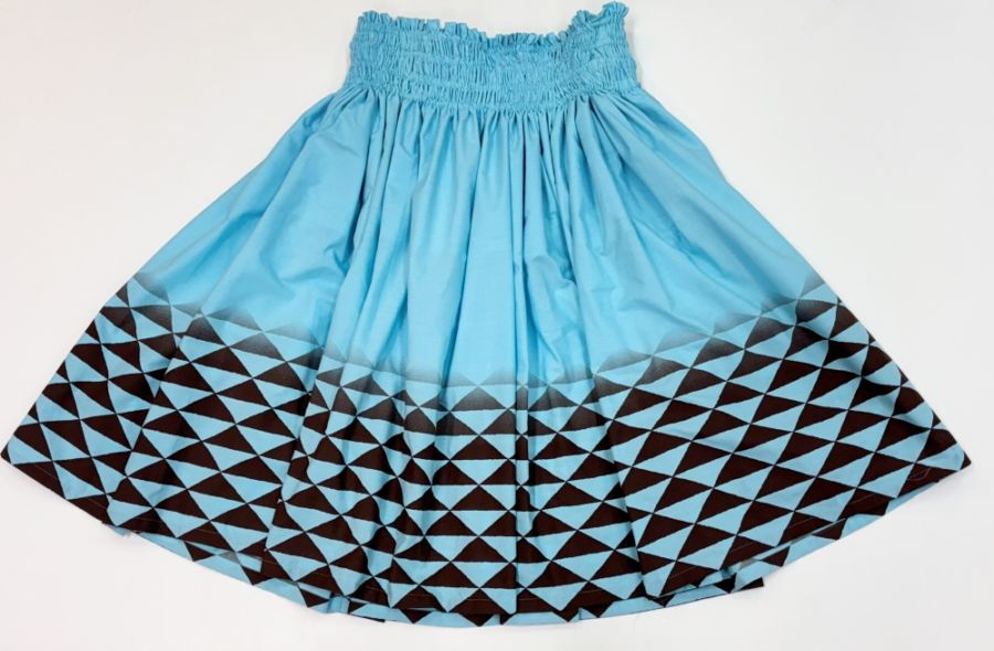 オリジナルパウスカート3.6ｍパウスカート75cm丈　Ｋａｐａ i ka noe カパイカノエ　　［ミントブルー］