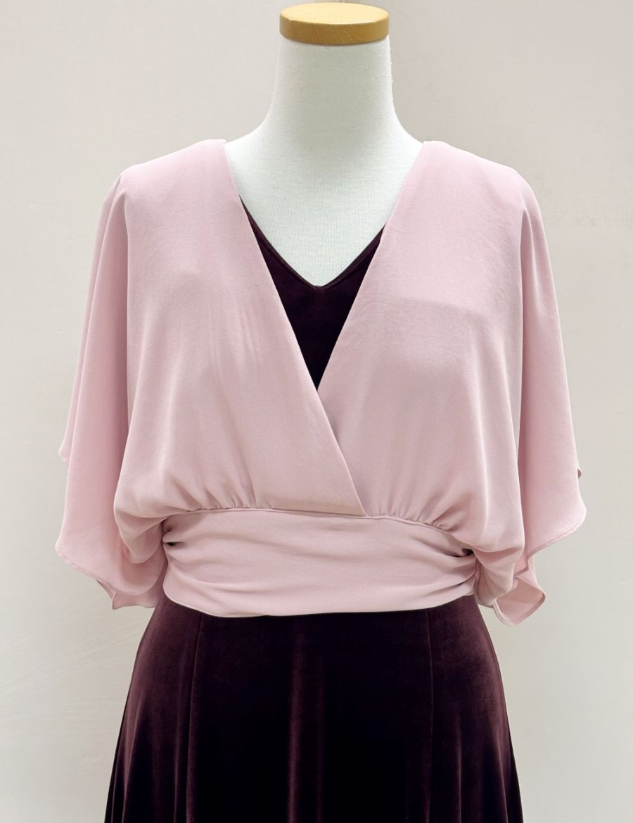 メネフネオリジナルカシュクールブラウス　B-127C　（ ピンク）