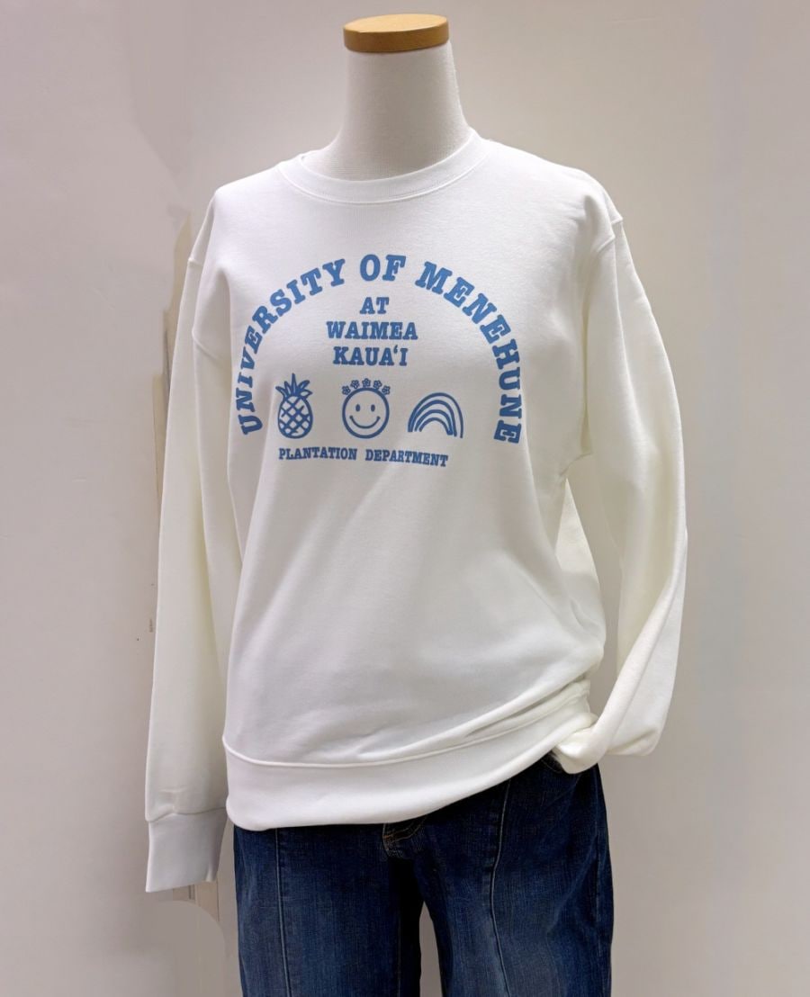 UNIVERSITY OF MENEHUNE スウェット(オフホワイト）