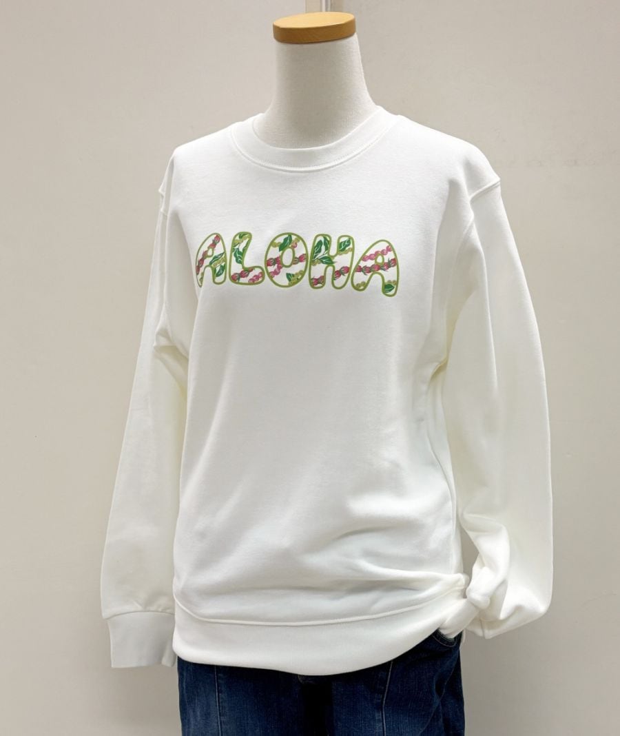 PUA ALOHA スウェット(オフホワイト）