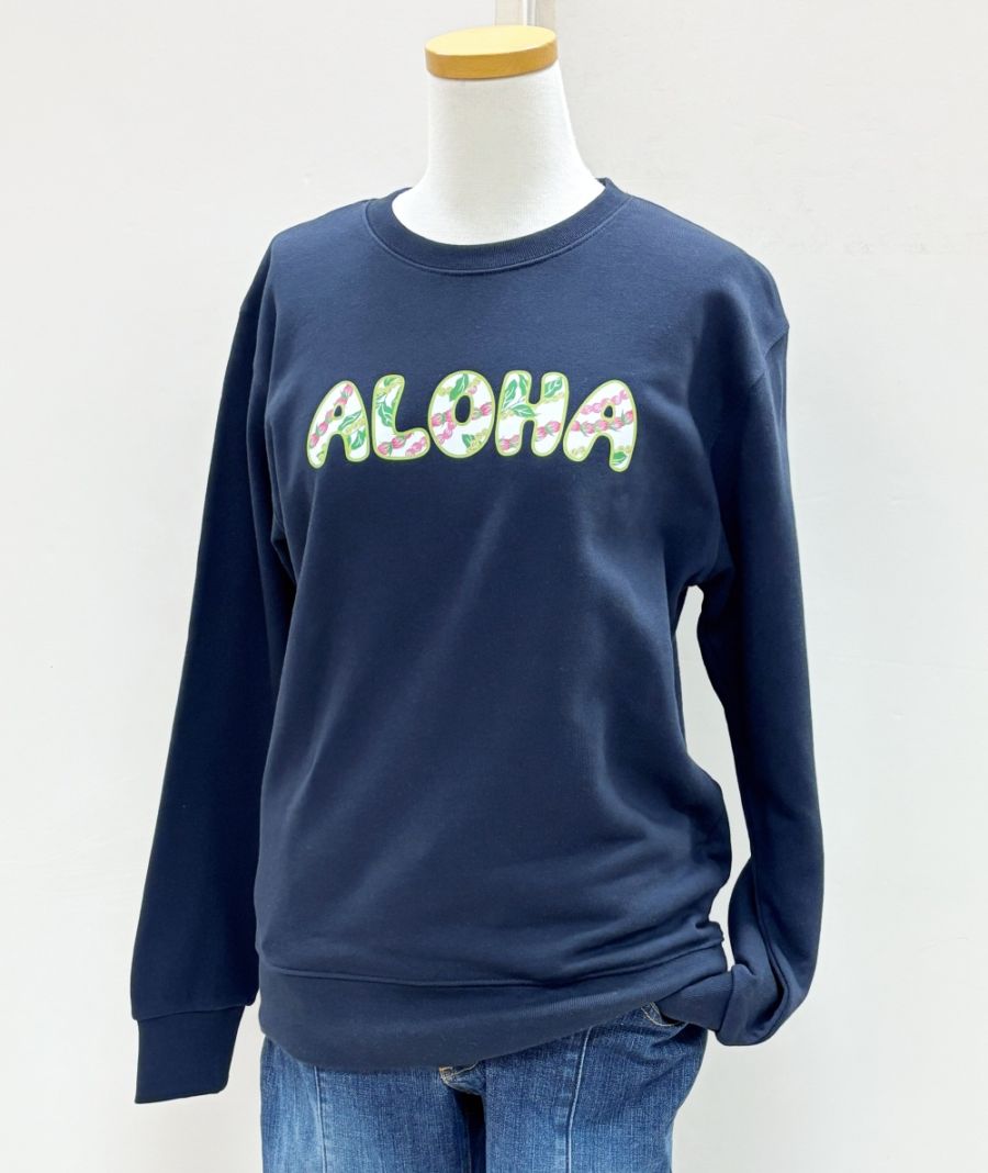 PUA ALOHA スウェット(ネイビー）