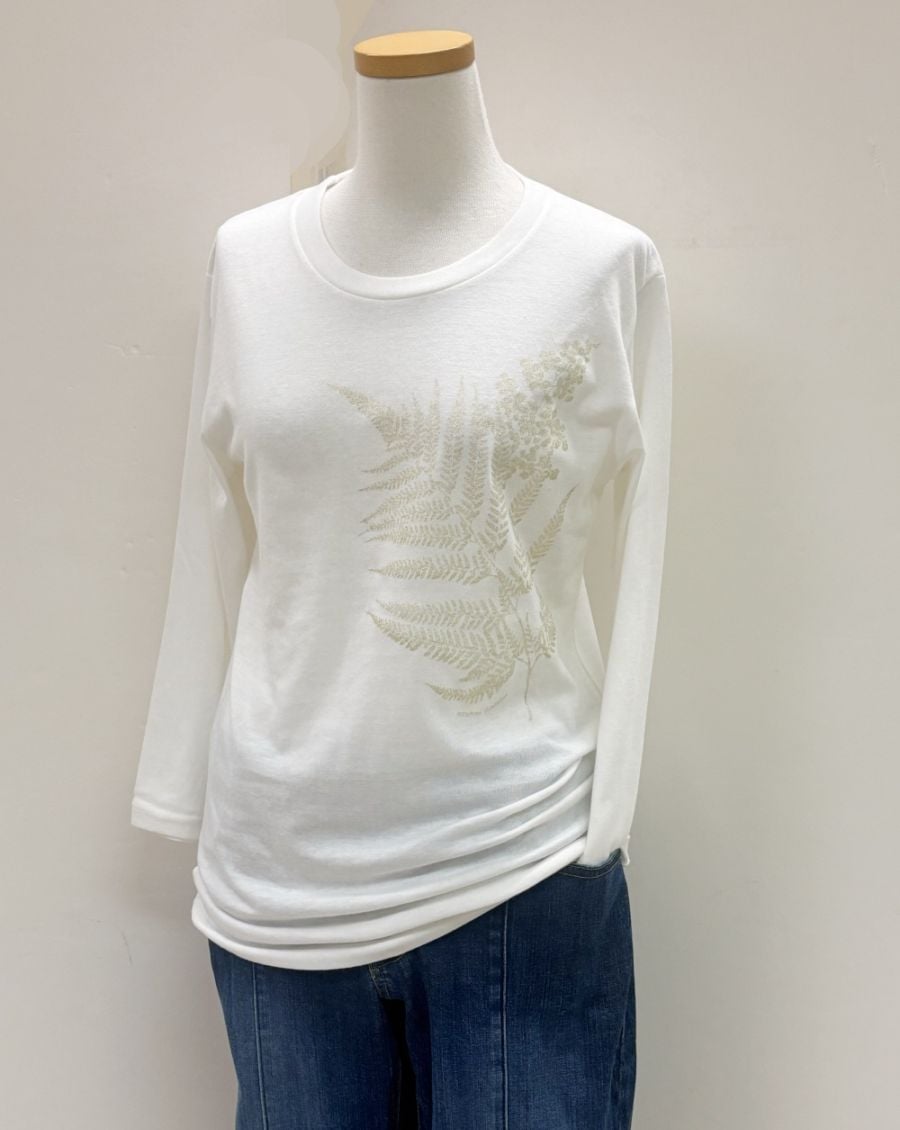 イヴァイヴァ　Tシャツ　七分袖　（ホワイト）