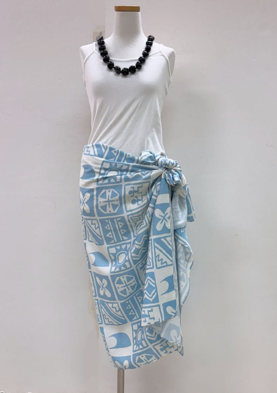 オリジナルパレオ　タパエカヒ　[ブルー/オフホワイト]