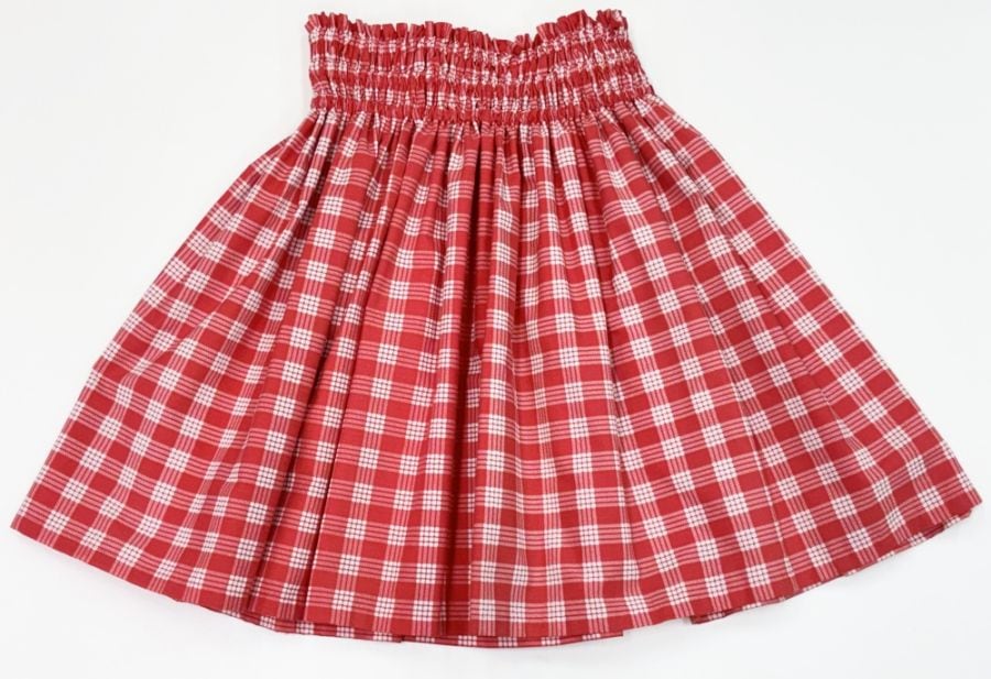 オリジナルケイキパウスカート２.5ｍパウスカート55cm丈　パラカチェック [レッド]