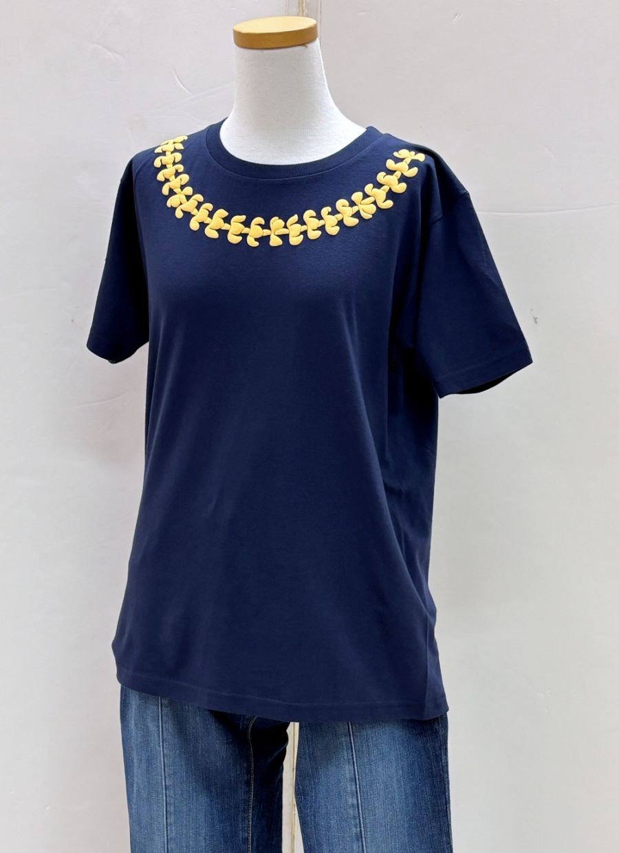 Lei pua kenikeni レイプアケニケニ Tシャツ 半袖      ［ネイビー］