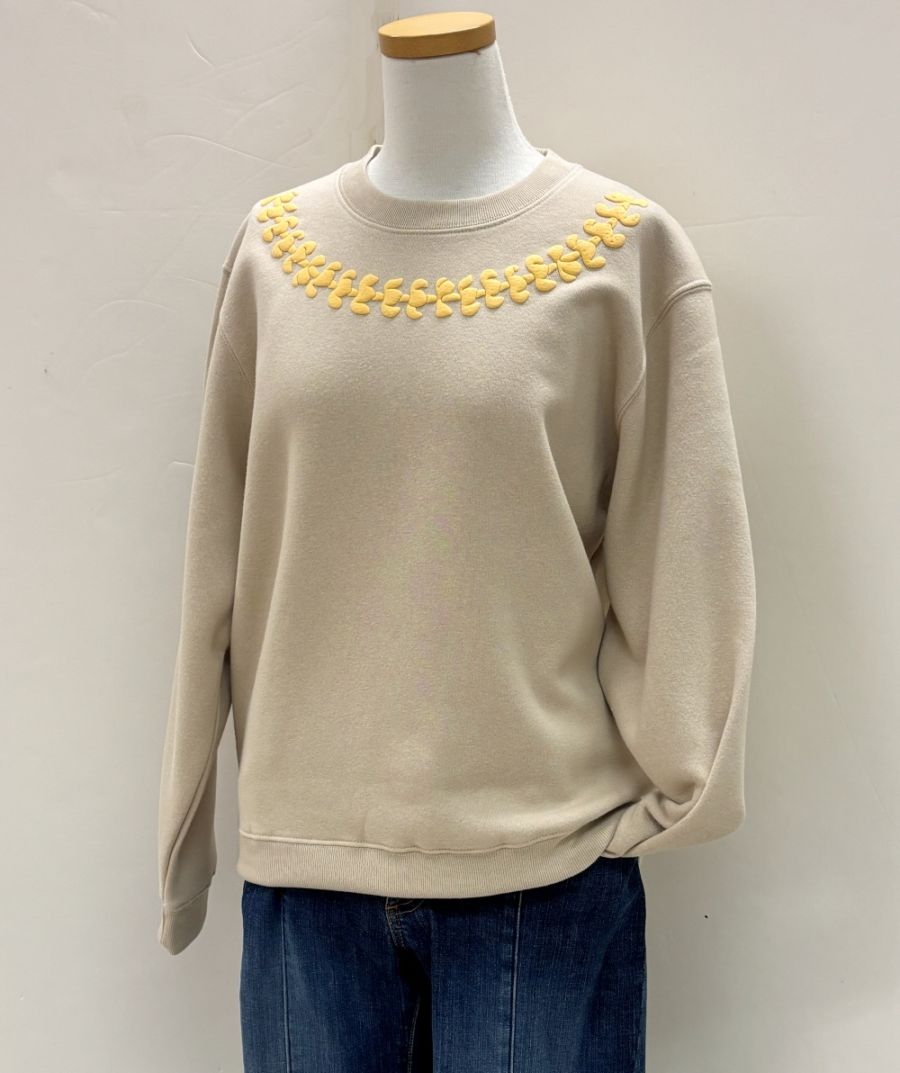 Lei pua kenikeni レイプアケニケニ  裏起毛スウェット      ［サンドベージュ］