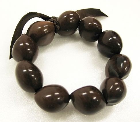 ククイ　ブレスレット　ブラウン