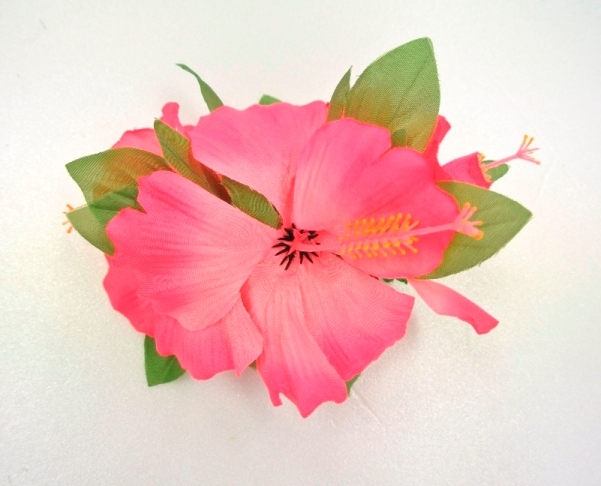 ハイビスカスヘアクリップ［ピンク］